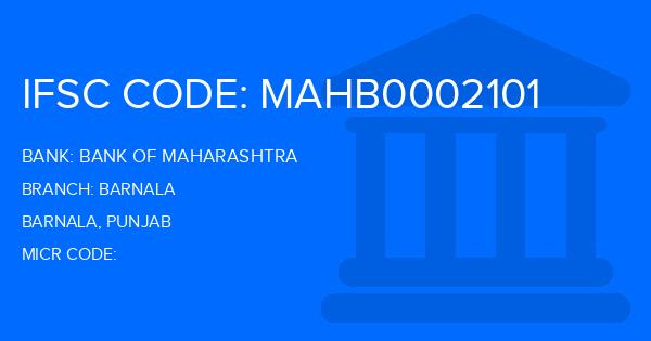 Bank Of Maharashtra (BOM) Barnala Branch IFSC Code