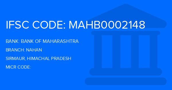 Bank Of Maharashtra (BOM) Nahan Branch IFSC Code