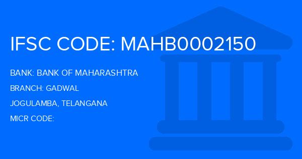 Bank Of Maharashtra (BOM) Gadwal Branch IFSC Code