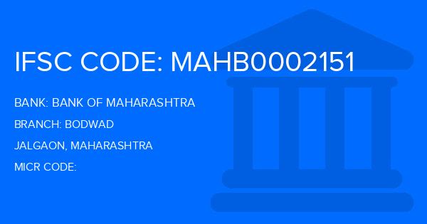 Bank Of Maharashtra (BOM) Bodwad Branch IFSC Code