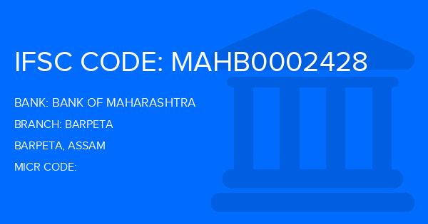 Bank Of Maharashtra (BOM) Barpeta Branch IFSC Code