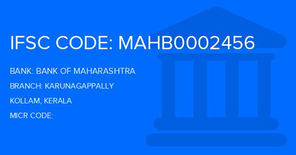 Bank Of Maharashtra (BOM) Karunagappally Branch IFSC Code