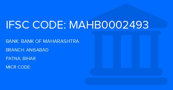 Bank Of Maharashtra (BOM) Anisabad Branch IFSC Code