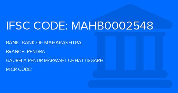 Bank Of Maharashtra (BOM) Pendra Branch IFSC Code