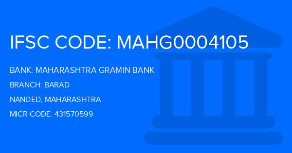 Maharashtra Gramin Bank (MGB) Barad Branch IFSC Code