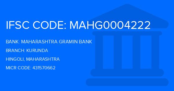 Maharashtra Gramin Bank (MGB) Kurunda Branch IFSC Code