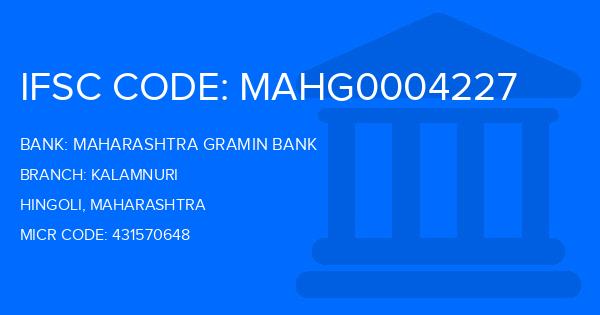 Maharashtra Gramin Bank (MGB) Kalamnuri Branch IFSC Code