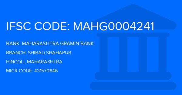 Maharashtra Gramin Bank (MGB) Shirad Shahapur Branch IFSC Code