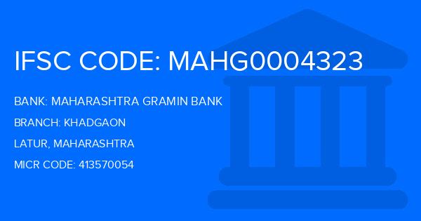 Maharashtra Gramin Bank (MGB) Khadgaon Branch IFSC Code