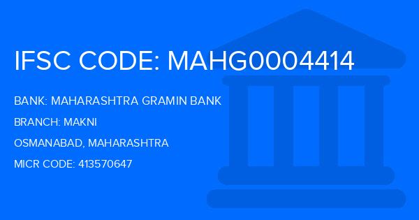 Maharashtra Gramin Bank (MGB) Makni Branch IFSC Code