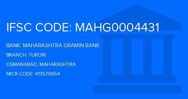 Maharashtra Gramin Bank (MGB) Turori Branch IFSC Code
