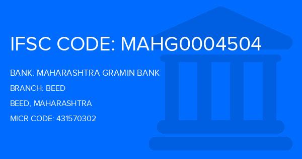 Maharashtra Gramin Bank (MGB) Beed Branch IFSC Code