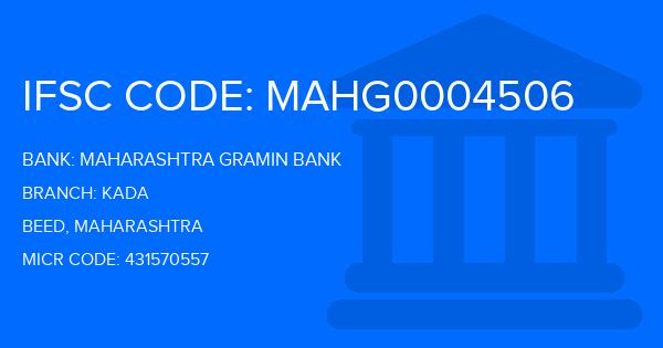 Maharashtra Gramin Bank (MGB) Kada Branch IFSC Code