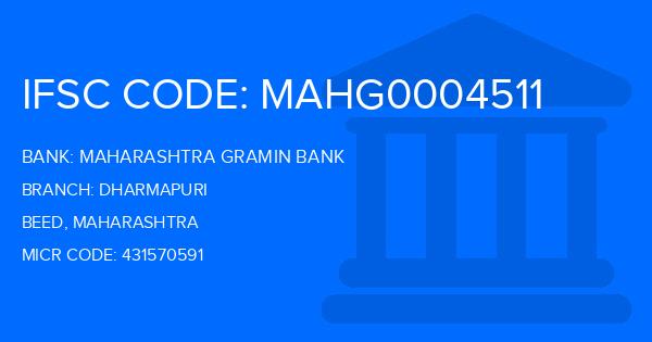 Maharashtra Gramin Bank (MGB) Dharmapuri Branch IFSC Code