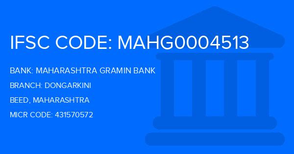 Maharashtra Gramin Bank (MGB) Dongarkini Branch IFSC Code