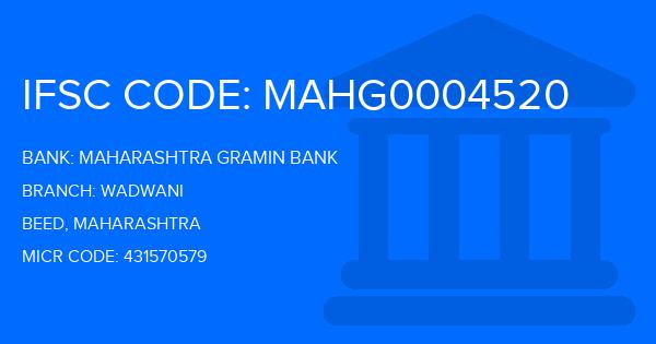 Maharashtra Gramin Bank (MGB) Wadwani Branch IFSC Code