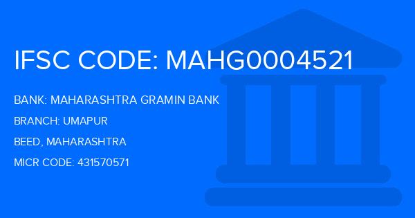 Maharashtra Gramin Bank (MGB) Umapur Branch IFSC Code