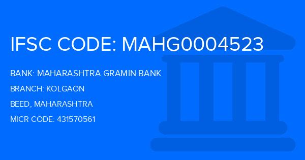 Maharashtra Gramin Bank (MGB) Kolgaon Branch IFSC Code