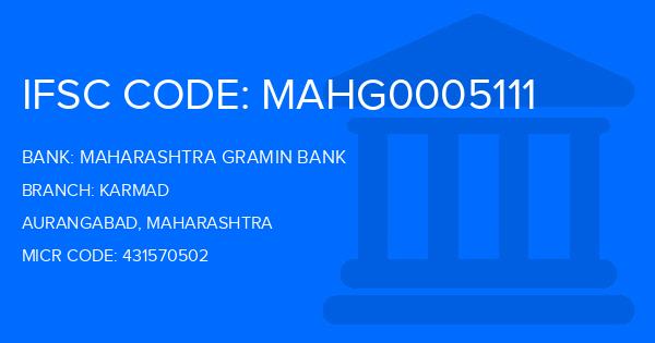 Maharashtra Gramin Bank (MGB) Karmad Branch IFSC Code