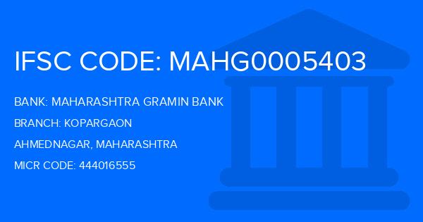 Maharashtra Gramin Bank (MGB) Kopargaon Branch IFSC Code