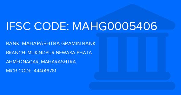 Maharashtra Gramin Bank (MGB) Mukindpur Newasa Phata Branch IFSC Code