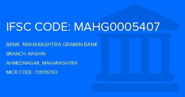 Maharashtra Gramin Bank (MGB) Rashin Branch IFSC Code
