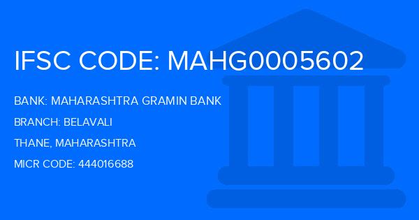 Maharashtra Gramin Bank (MGB) Belavali Branch IFSC Code