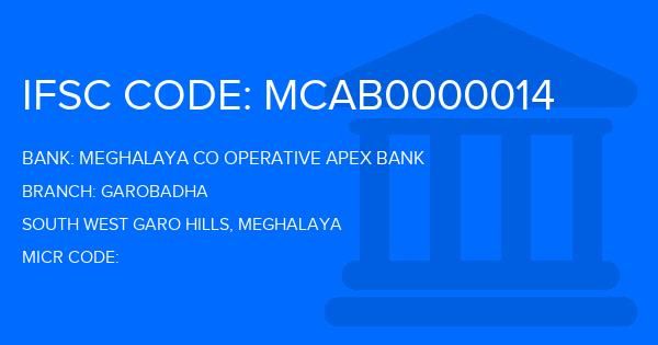 Meghalaya Co Operative Apex Bank Garobadha Branch IFSC Code