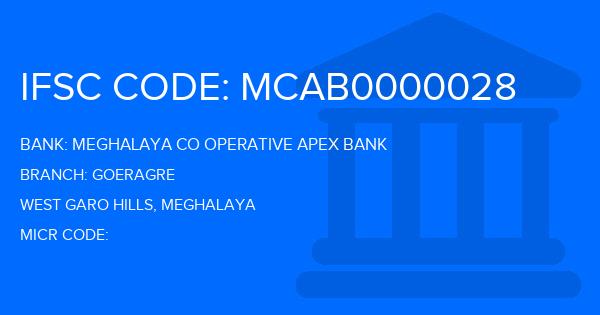 Meghalaya Co Operative Apex Bank Goeragre Branch IFSC Code