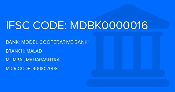 Model Cooperative Bank Malad Branch IFSC Code
