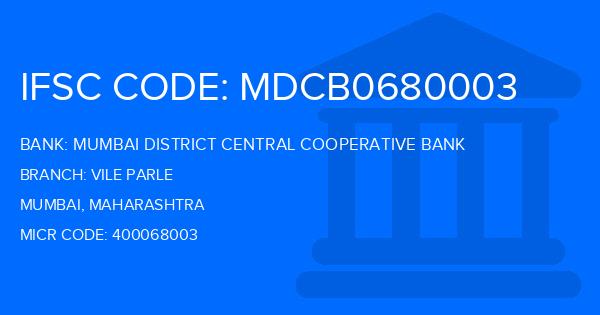 Mumbai District Central Cooperative Bank Vile Parle Branch IFSC Code