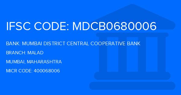 Mumbai District Central Cooperative Bank Malad Branch IFSC Code
