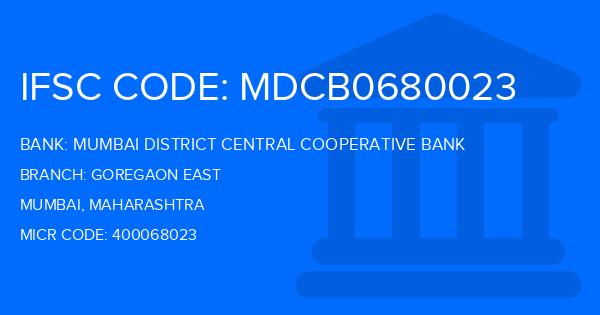 Mumbai District Central Cooperative Bank Goregaon East Branch IFSC Code