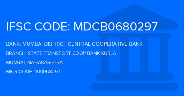 Mumbai District Central Cooperative Bank State Transport Coop Bank Kurla Branch IFSC Code
