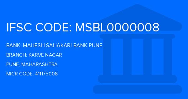 Mahesh Sahakari Bank Pune Karve Nagar Branch IFSC Code
