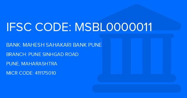 Mahesh Sahakari Bank Pune Pune Sinhgad Road Branch IFSC Code