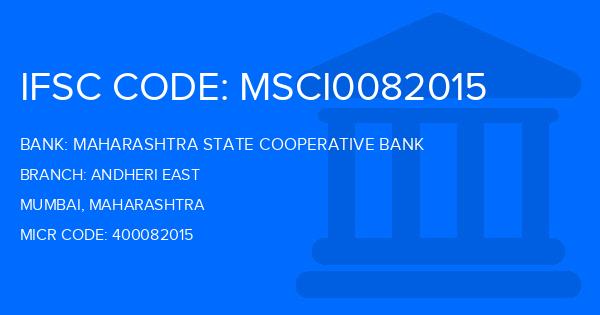 Maharashtra State Cooperative Bank Andheri East Branch IFSC Code