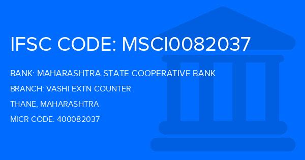 Maharashtra State Cooperative Bank Vashi Extn Counter Branch IFSC Code