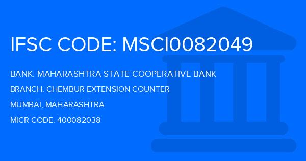 Maharashtra State Cooperative Bank Chembur Extension Counter Branch IFSC Code
