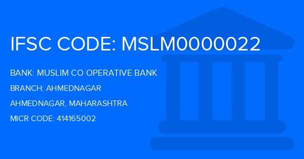 Muslim Co Operative Bank Ahmednagar Branch IFSC Code