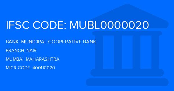 Municipal Cooperative Bank Nair Branch IFSC Code