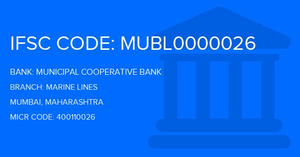 Municipal Cooperative Bank Marine Lines Branch IFSC Code