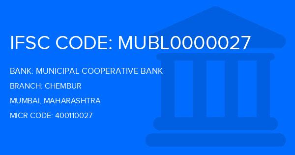 Municipal Cooperative Bank Chembur Branch IFSC Code