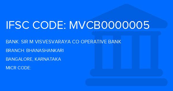 Sir M Visvesvaraya Co Operative Bank Bhanashankari Branch IFSC Code