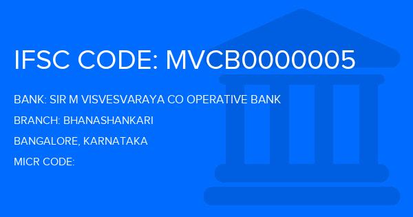 Sir M Visvesvaraya Co Operative Bank Bhanashankari Branch IFSC Code