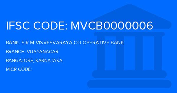 Sir M Visvesvaraya Co Operative Bank Vijayanagar Branch IFSC Code