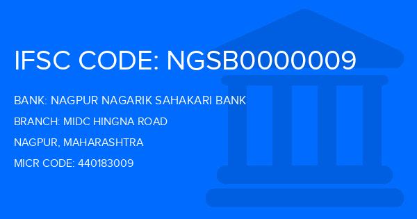 Nagpur Nagarik Sahakari Bank Midc Hingna Road Branch IFSC Code