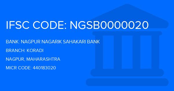 Nagpur Nagarik Sahakari Bank Koradi Branch IFSC Code