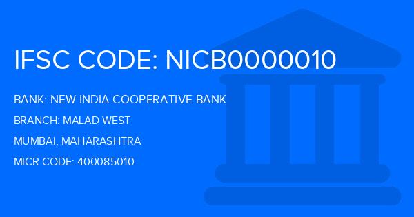 New India Cooperative Bank Malad West Branch IFSC Code