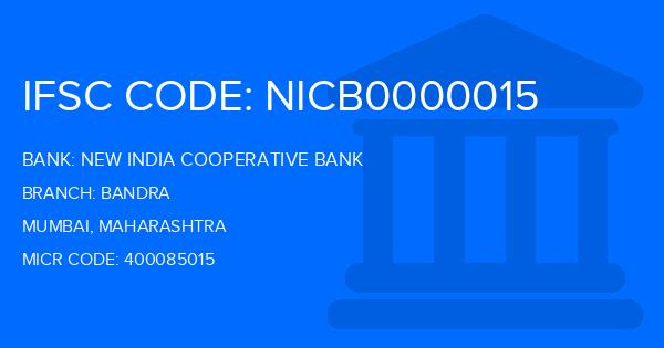 New India Cooperative Bank Bandra Branch IFSC Code